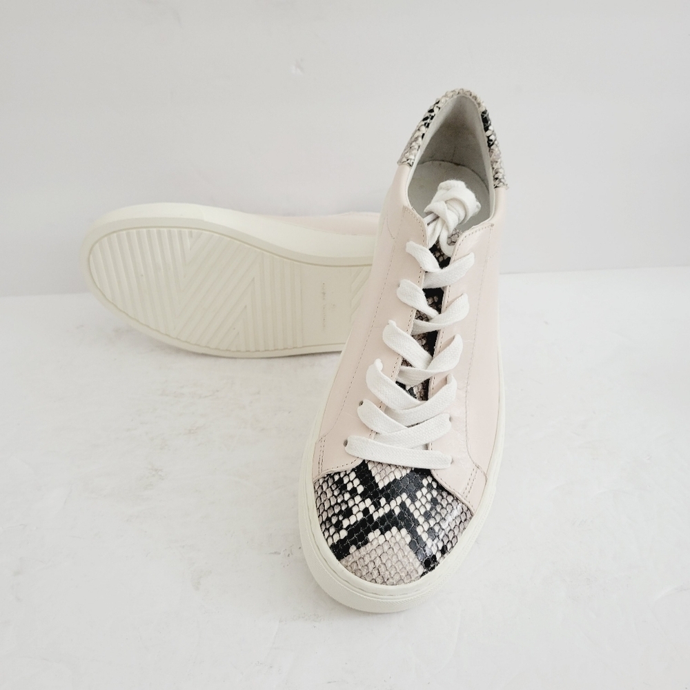 New Veronica Beard Natural Python Ivory Leather S… - image 3